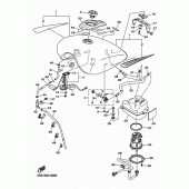Схема узла: Топливный бак Yamaha XVS1300 XVS1300 Custom