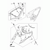Схема вузла: Бічна кришка Yamaha YZF-R6/YZF600 R6
