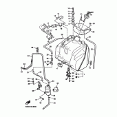 Схема узла: Топливный бак Yamaha VMX12 V-MAX