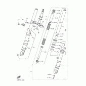 Схема вузла: Вилка передньої осі Yamaha FZ6 FZ6 (Naked)
