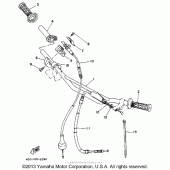 Схема вузла: Кермо та Тросики Yamaha WR250 WR250Z