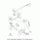 Схема вузла: Підніжки та Підставка Yamaha TTR125 TT-R125