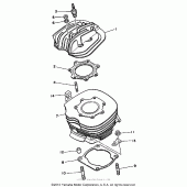 Схема вузла: Циліндр Yamaha WR500Z