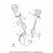 Схема узла: Коленчатый вал и Поршень Yamaha XV1700 Road Star Midnight Silverado