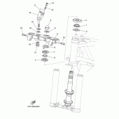 Схема узла: Рулевой механизм Yamaha MT03 MT-03