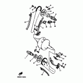 Схема узла: Распредвал и Цепь ГРМ Yamaha XV250 Virago