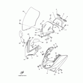 Схема вузла: Вітрове скло Yamaha XP500 T-MAX