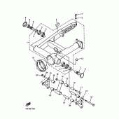 Схема узла: Задний рычаг и Подвеска Yamaha XVZ1300 Royal Star Tour Deluxe