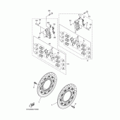 Схема вузла: Переднє гальмо Yamaha MT01 MT-01
