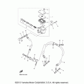 Схема узла: Передний тормозной цилиндр Yamaha XVS1100 V-Star Custom