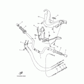 Схема вузла: Кермо та Тросики Yamaha XP500 T-MAX