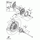 Схема вузла: Заднє колесо Yamaha XVS400 Drag Star