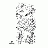 Схема узла: Топливный бак Yamaha XV1700 Road Star Midnight Warrior