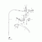 Схема узла: Пульт управления рулевой и Рычаг Yamaha YZ250 YZ250F