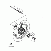 Схема узла: Переднее колесо Yamaha XV1100 Virago Special
