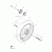 Схема вузла: Переднє колесо Yamaha XJ6 Diversion F (ABS)