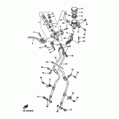 Схема вузла: Передній гальмівний циліндр Yamaha YZF-R6/YZF600 R6