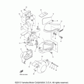 Схема узла: Боковая крышка Yamaha XVS650 V-Star Midnight Custom