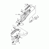 Схема узла: Выхлопная система Yamaha XT600 XT600