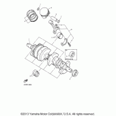 Схема узла: Коленчатый вал и Поршень Yamaha YZF600R Thundercat