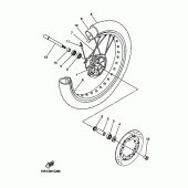 Схема узла: Переднее колесо Yamaha XT660 XT660R