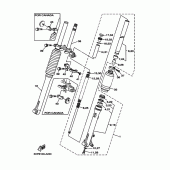 Схема вузла: Передня вилка Yamaha TTR125 TT-R125