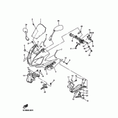 Схема узла: Облицовочные элементы 1 Yamaha FZS1000 FAZER