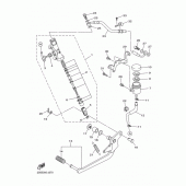 Схема вузла: Задній гальмівний циліндр Yamaha XJ6 Diversion (S-TYPE)