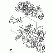 Схема узла: Впускная система Yamaha XV1100 Virago