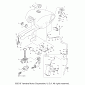 Схема вузла: Паливний бак Yamaha XVS950 Bolt