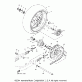 Схема вузла: Заднє колесо Yamaha XVS1300 Stryker