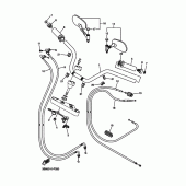 Схема вузла: Кермо та Тросики Yamaha XVS1100 Drag Star