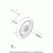 Схема узла: Переднее колесо Yamaha FZ6 FZ6R