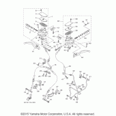 Схема вузла: Передній гальмівний циліндр Yamaha XV1900 Raider