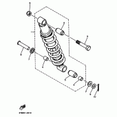 Схема вузла: Задня підвіска Yamaha XT600 XT600