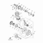 Схема узла: Коленчатый вал и Поршень Yamaha YBR250