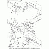Схема вузла: Підніжки та Підставка Yamaha XV250 Virago
