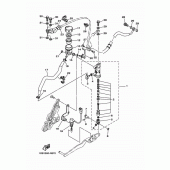 Схема узла: Задний тормозной цилиндр Yamaha MT07/ MTT690 MT-07