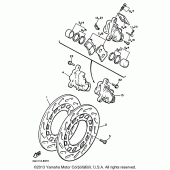 Схема вузла: Переднє гальмо Yamaha XVZ1300 Venture Royale