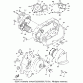 Схема вузла: Кришки картера (1) Yamaha XVS650 V-Star Custom