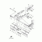 Схема вузла: Задній важіль та Підвіска Yamaha XG250 TRICKER