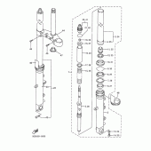 Схема вузла: Вилка передньої осі Yamaha YZF-R6/ YZF600 R6