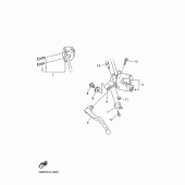Схема вузла: Пульт управління рульовий та Важель Yamaha XJR400