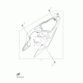 Схема вузла: Бічна кришка Yamaha YZF-R1 R1