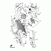 Схема узла: Радиатор и Патрубок системы охлаждения Yamaha YZF-R6/ YZF600 R6S