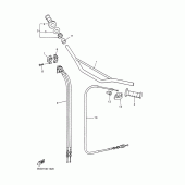 Схема вузла: Кермо та Тросики Yamaha WR400F