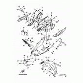 Схема вузла: Підніжки та підставка Yamaha YP250 X-MAX