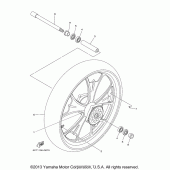 Схема узла: Переднее колесо Yamaha XV1900 Raider SCL