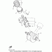 Схема вузла: Колінчастий вал і поршень Yamaha XVS650 V-Star Custom