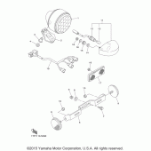 Схема вузла: Задній ліхтар (Стоп сигнал) Yamaha XVS950 Bolt